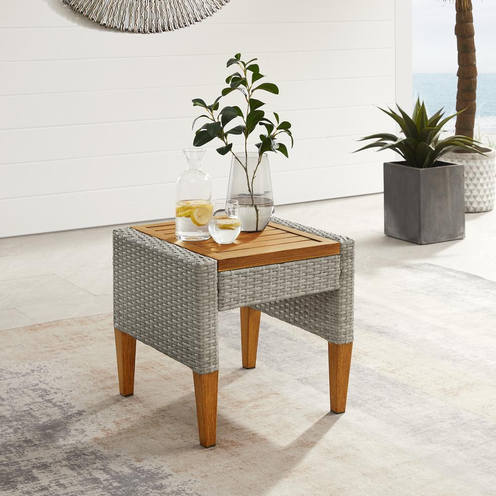 Capella Wicker Outdoor Side Table. Picture 4