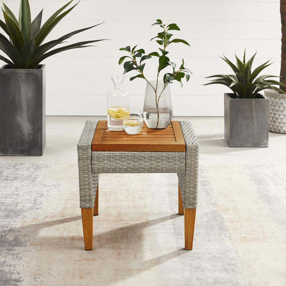 Capella Wicker Outdoor Side Table. Picture 3