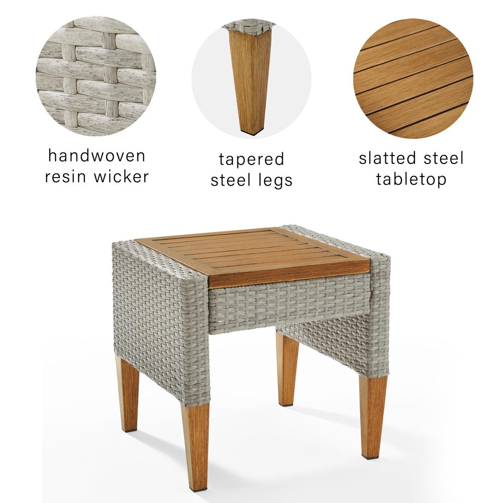 Capella Wicker Outdoor Side Table. Picture 12