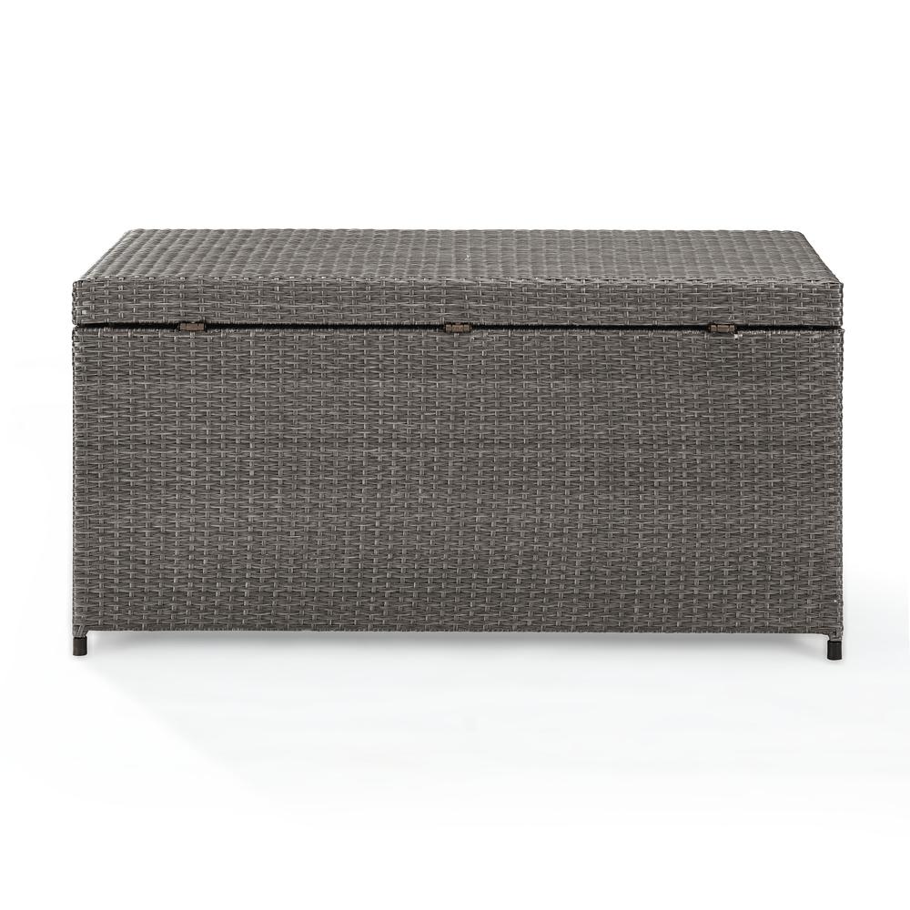 Palm Harbor Wicker Outdoor Storage Box. Picture 3