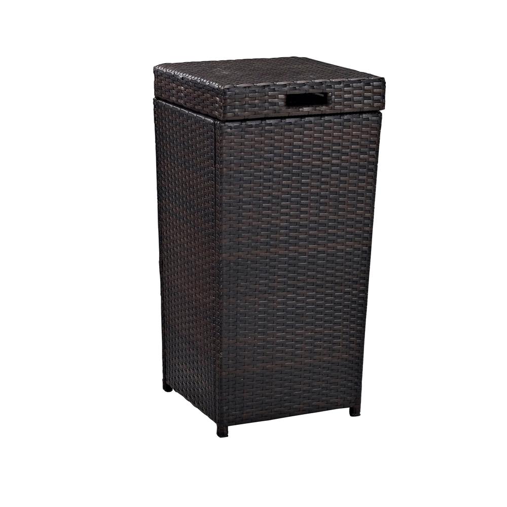 Palm Harbor Wicker Outdoor Trash Can. Picture 1