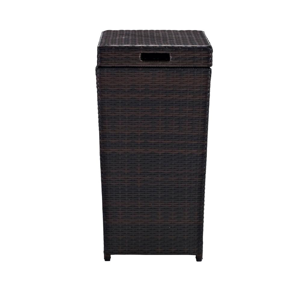 Palm Harbor Wicker Outdoor Trash Can. Picture 2