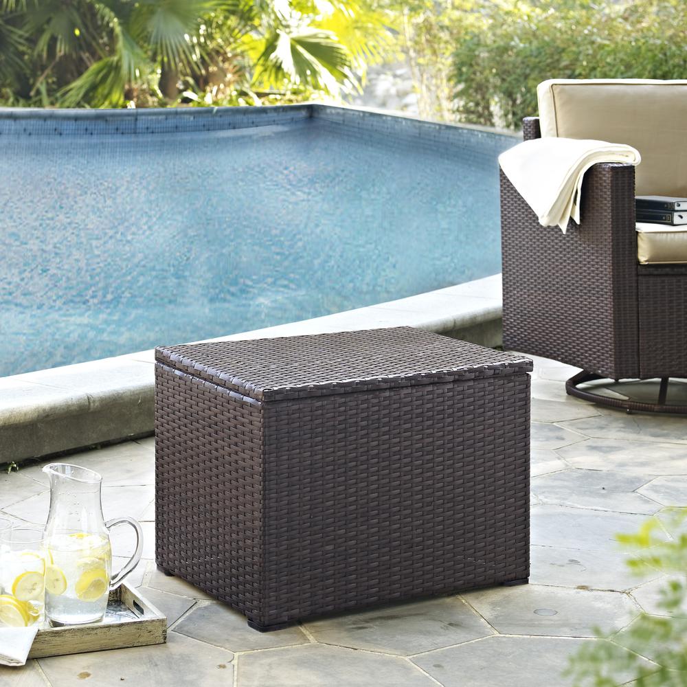 Palm Harbor Wicker Outdoor Cooler. Picture 3