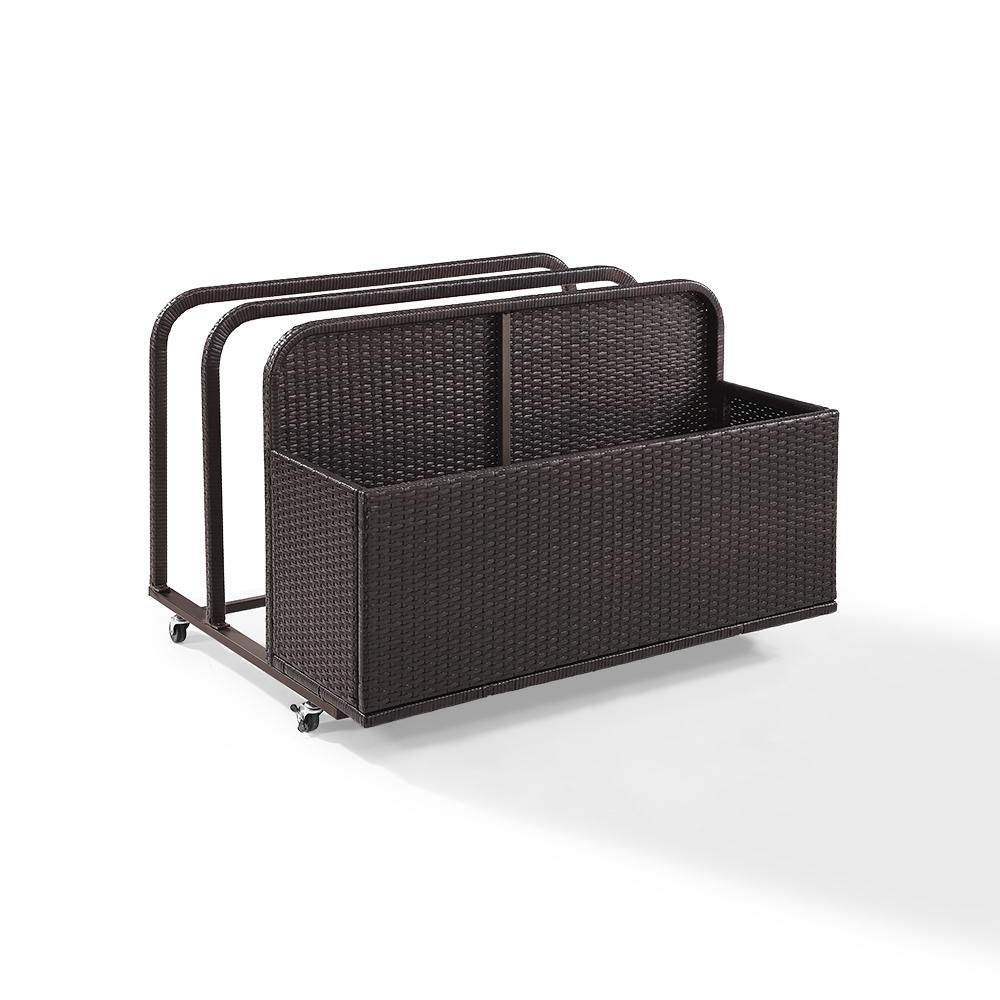 Palm Harbor Wicker Outdoor Storage Pool Caddy. Picture 1