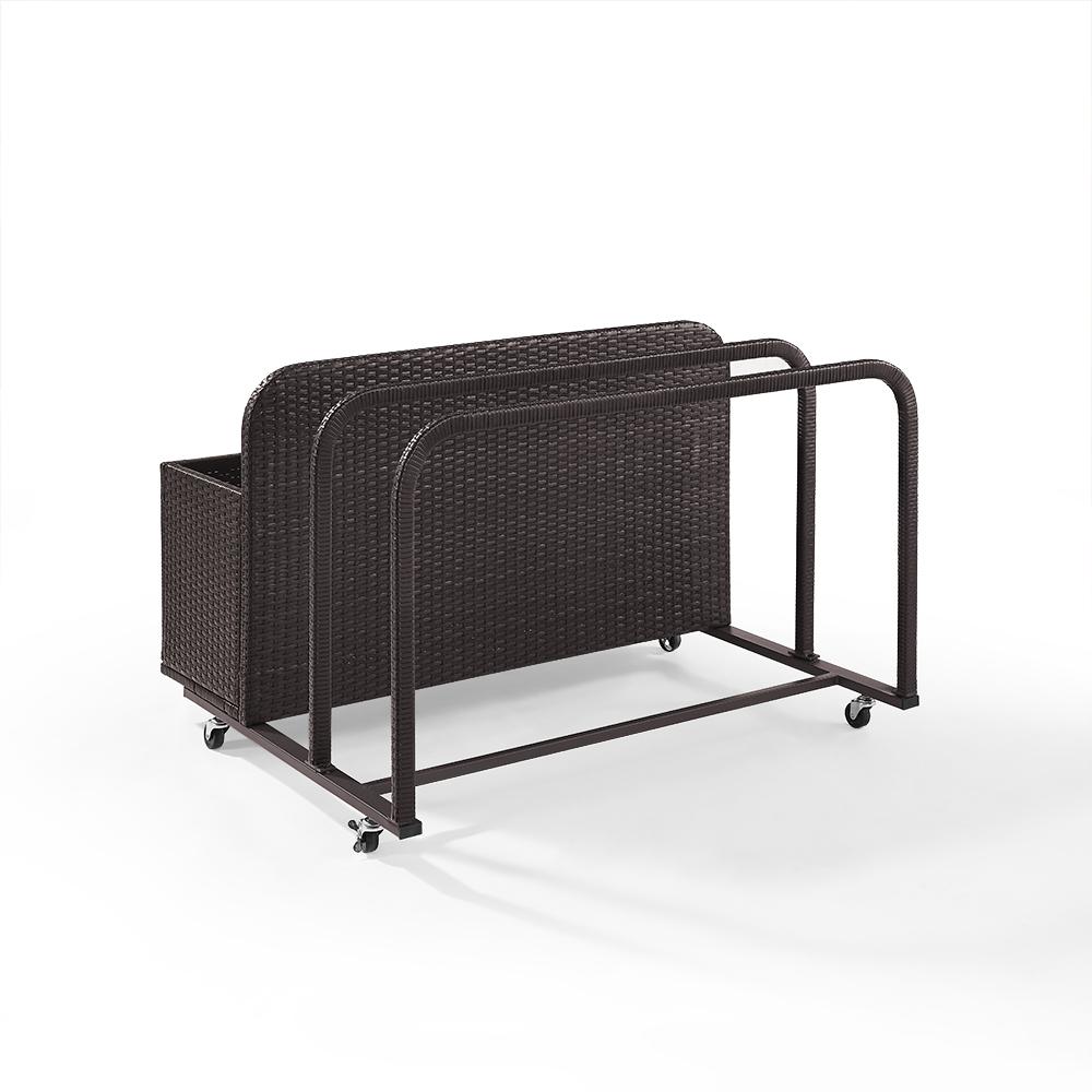Palm Harbor Wicker Outdoor Storage Pool Caddy. Picture 2