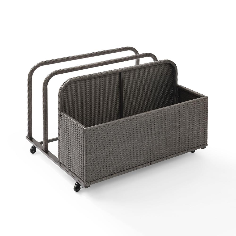 Palm Harbor Wicker Outdoor Storage Pool Caddy. Picture 3
