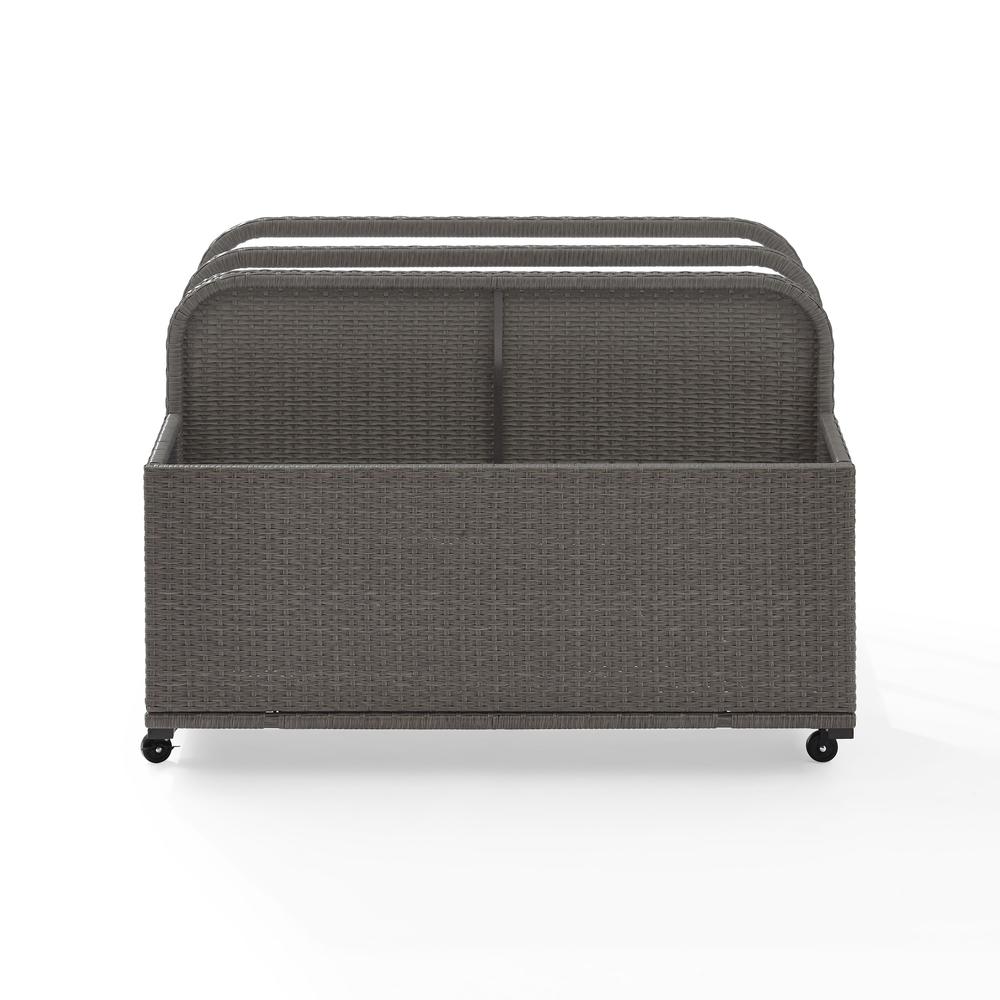 Palm Harbor Wicker Outdoor Storage Pool Caddy. Picture 4