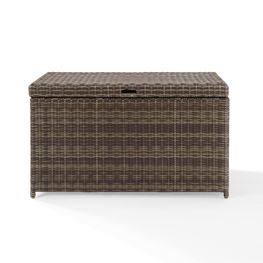 Bradenton Wicker Outdoor Storage Box. Picture 1