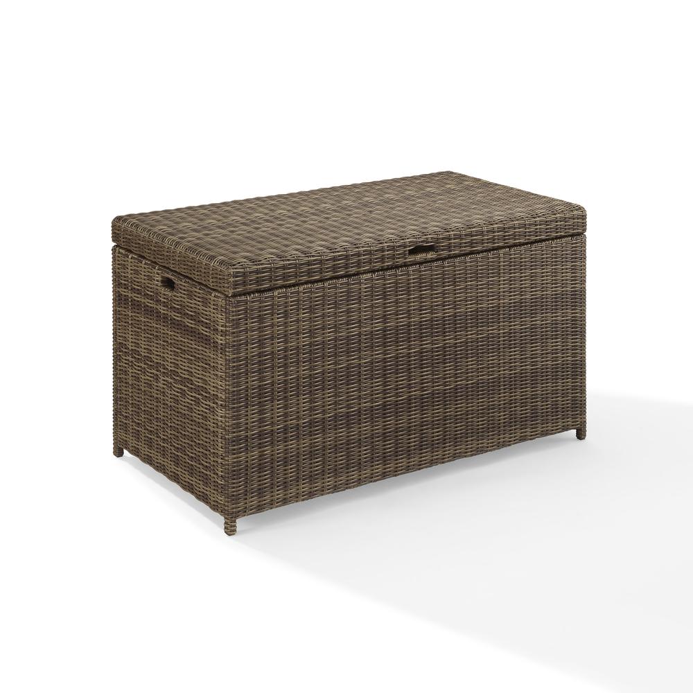 Bradenton Wicker Outdoor Storage Box. Picture 5