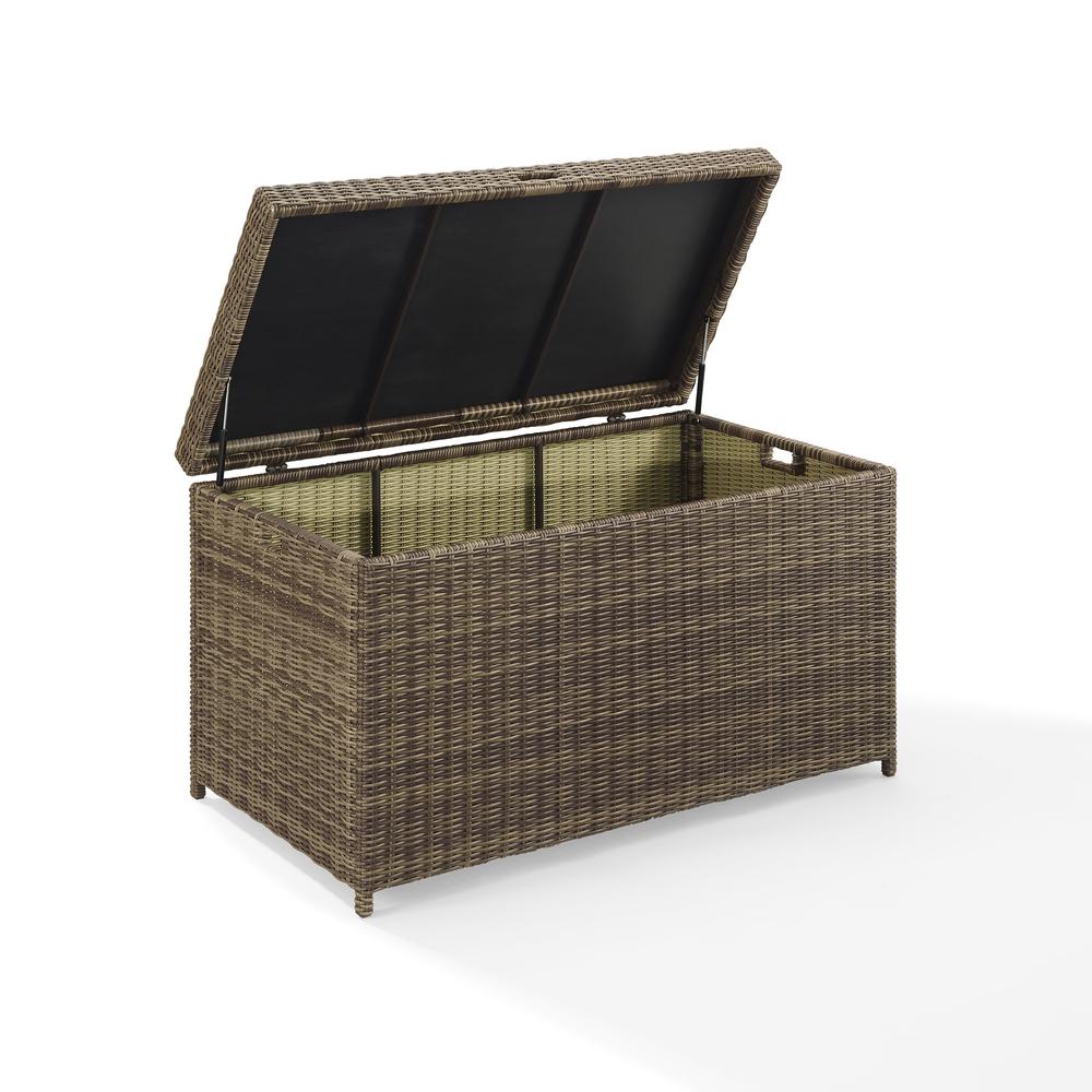 Bradenton Wicker Outdoor Storage Box. Picture 6