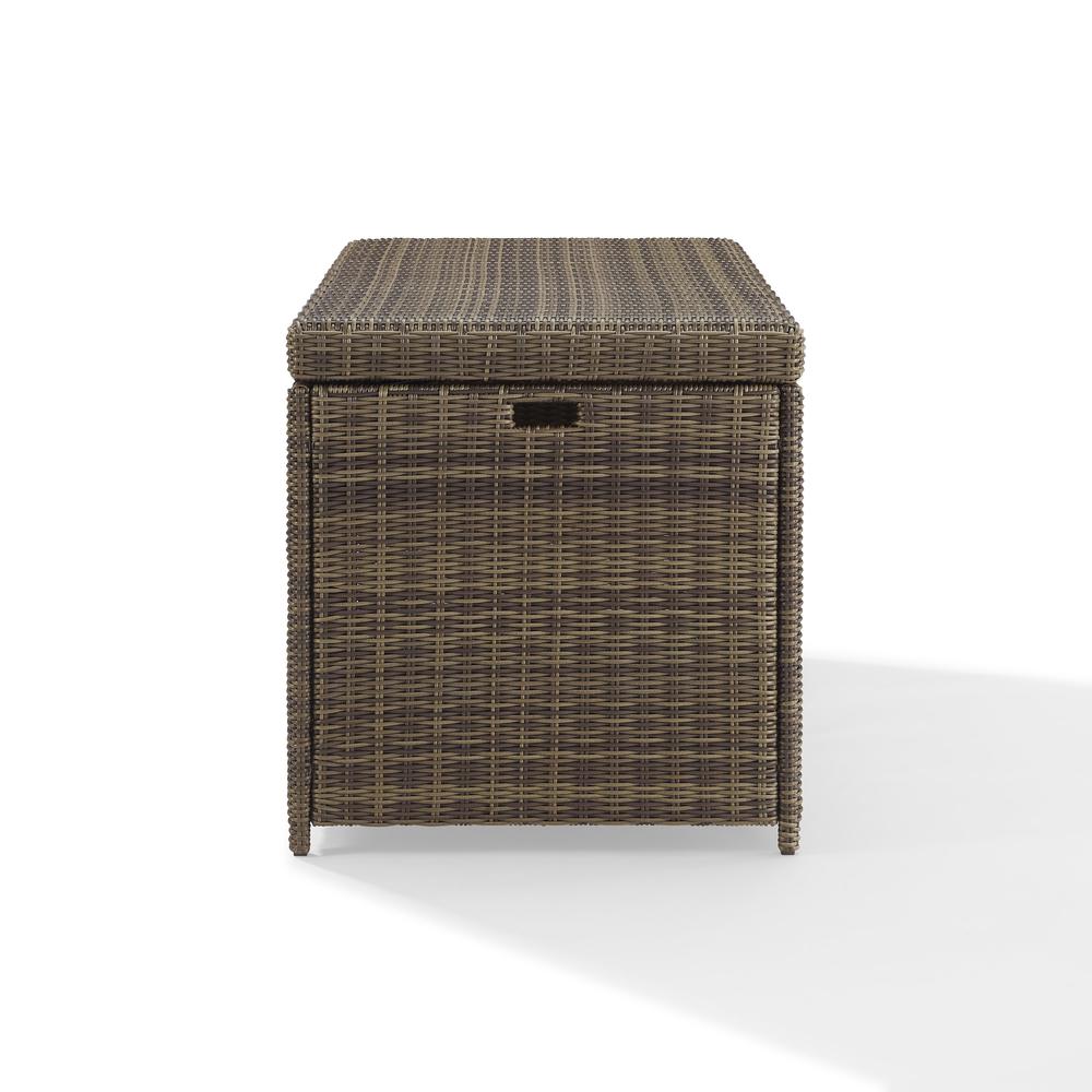 Bradenton Wicker Outdoor Storage Box. Picture 7