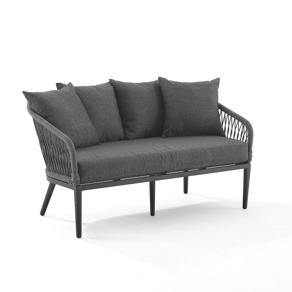 Dover 2Pc Outdoor Loveseat Patio Furniture Set - Loveseat & Coffee Table. Picture 12