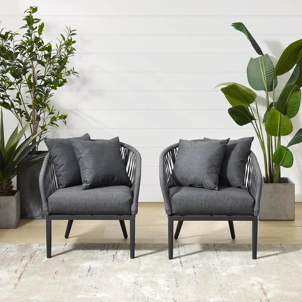 Dover 2Pc Indoor Outdoor Chair Set - 2 Armchairs. Picture 3