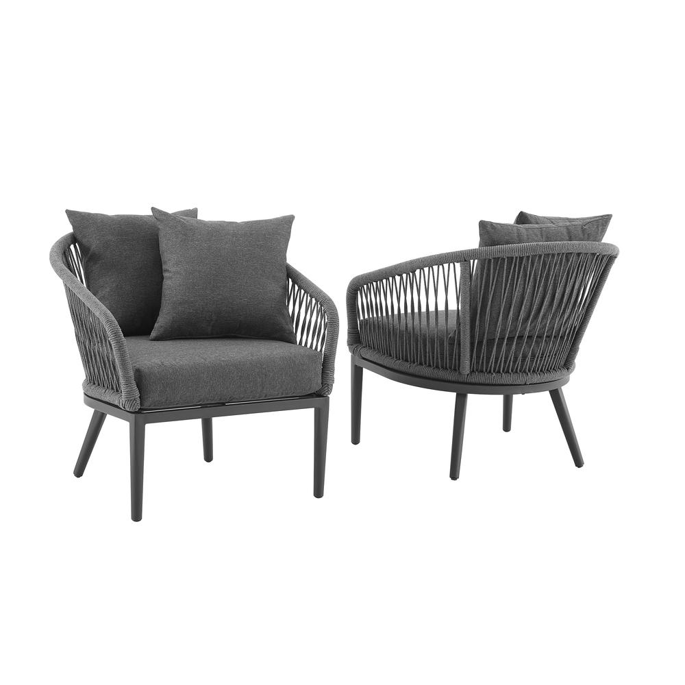Dover 2Pc Indoor Outdoor Chair Set - 2 Armchairs. Picture 1