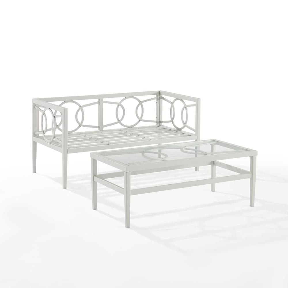 Ashford 2Pc Outdoor Loveseat Patio Furniture Set - Loveseat & Coffee Table. Picture 14
