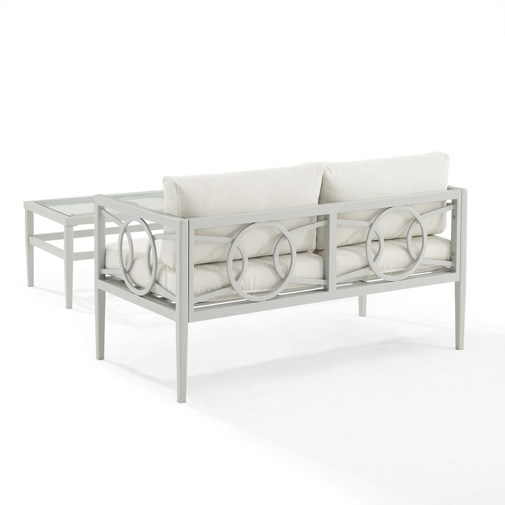 Ashford 2Pc Outdoor Loveseat Patio Furniture Set - Loveseat & Coffee Table. Picture 12