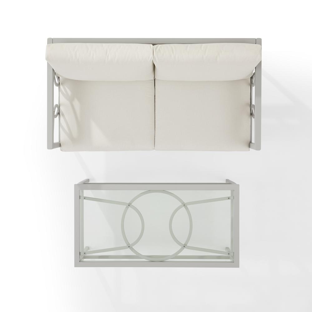 Ashford 2Pc Outdoor Loveseat Patio Furniture Set - Loveseat & Coffee Table. Picture 4