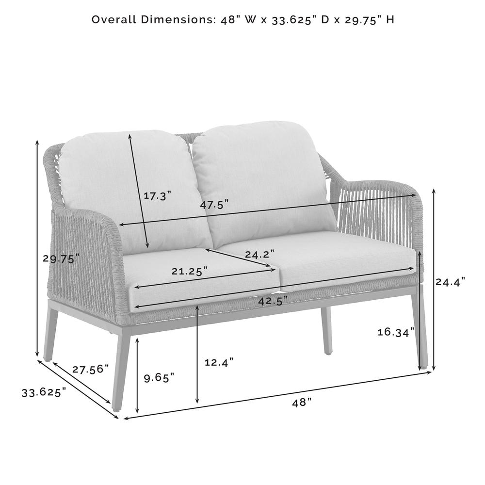 Haven 2Pc Wicker Outdoor Loveseat Patio Furniture Set - Loveseat & Coffee Table. Picture 15