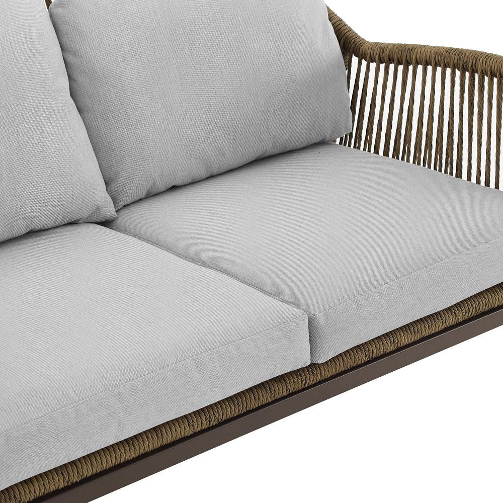 Haven 2Pc Wicker Outdoor Loveseat Patio Furniture Set - Loveseat & Coffee Table. Picture 17
