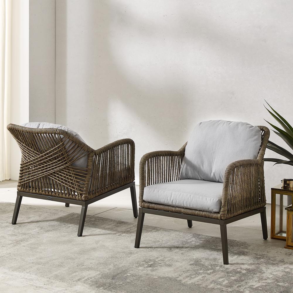 Haven 2Pc Wicker Outdoor Chair Set - 2 Armchairs. Picture 2