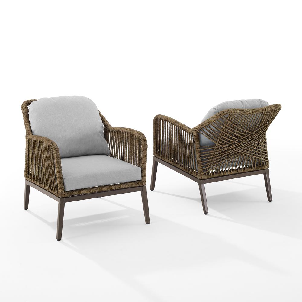 Haven 2Pc Wicker Outdoor Chair Set - 2 Armchairs. Picture 8