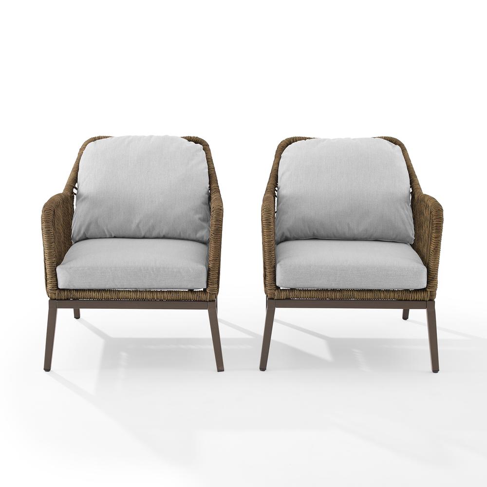 Haven 2Pc Wicker Outdoor Chair Set - 2 Armchairs. Picture 9