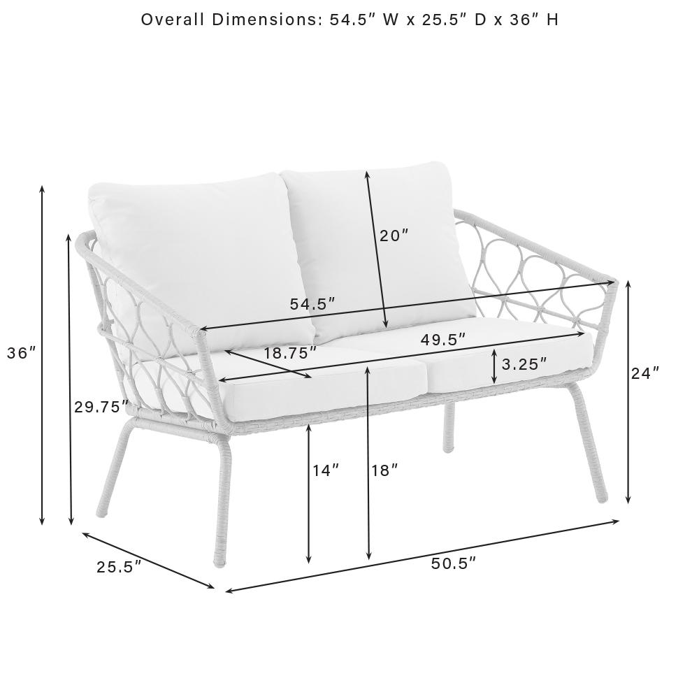Juniper 2Pc Wicker Outdoor Loveseat Patio Furniture Set. Picture 17