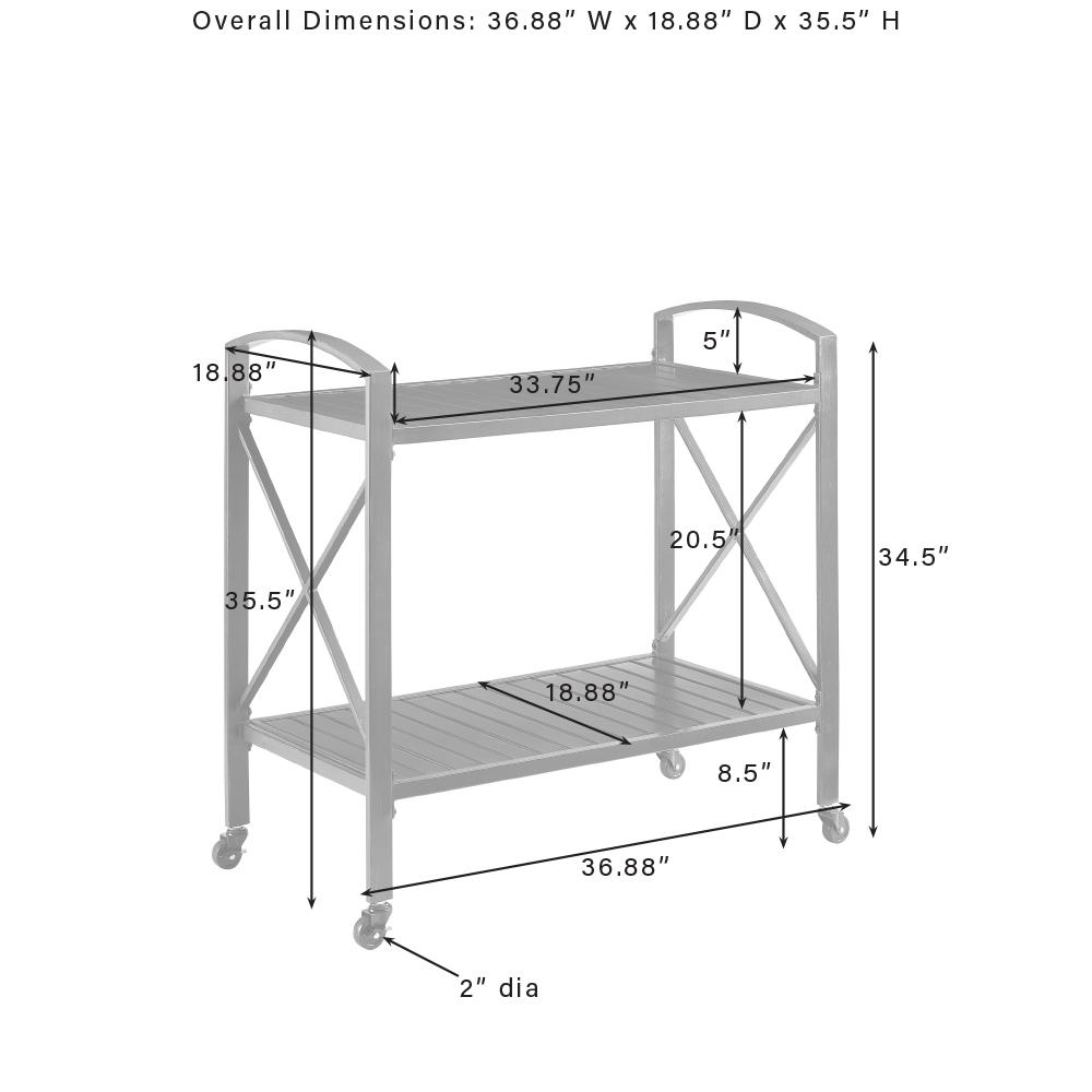 Kaplan Metal Outdoor Bar Cart. Picture 7