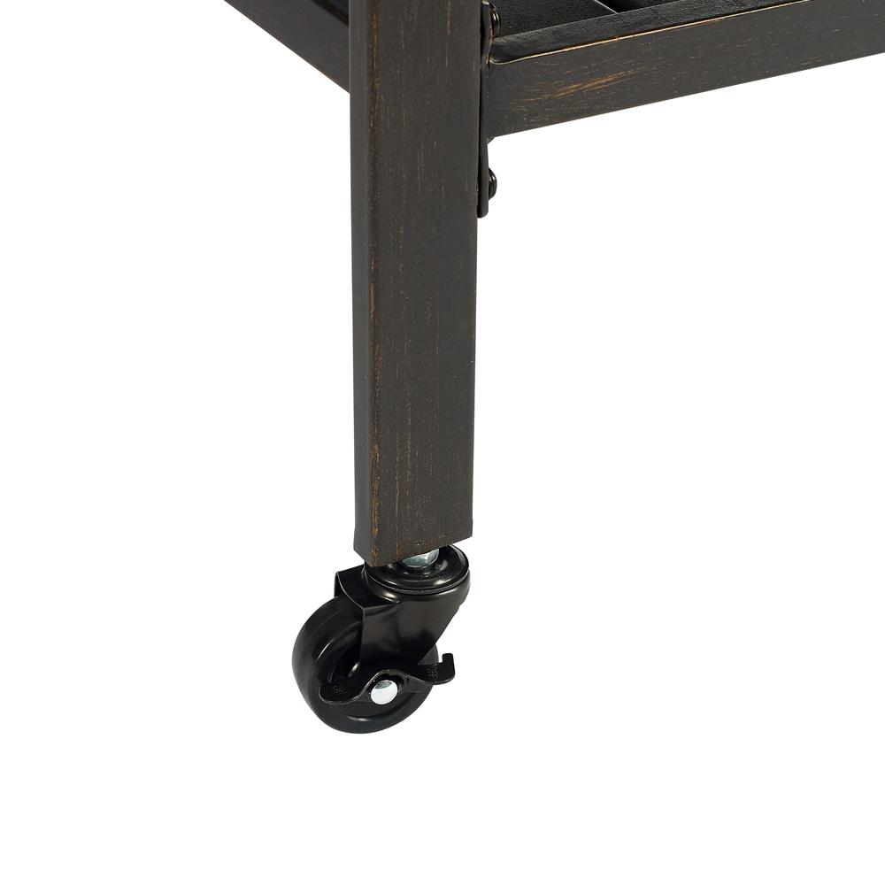Kaplan Metal Outdoor Bar Cart. Picture 8