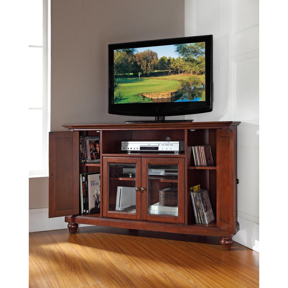 Cambridge 48" Corner Tv Stand Mahogany. Picture 3