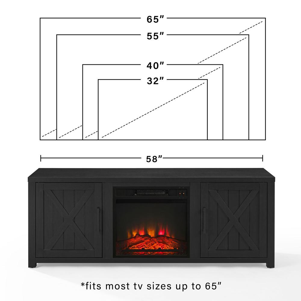 Gordon Low Profile Fireplace Tv Stand For 65+ Inch Tv. Picture 5