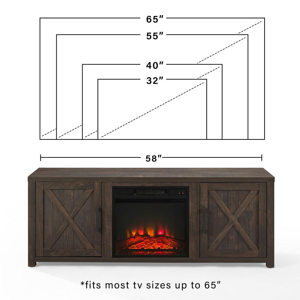 Gordon Low Profile Fireplace Tv Stand For 65+ Inch Tv. Picture 4