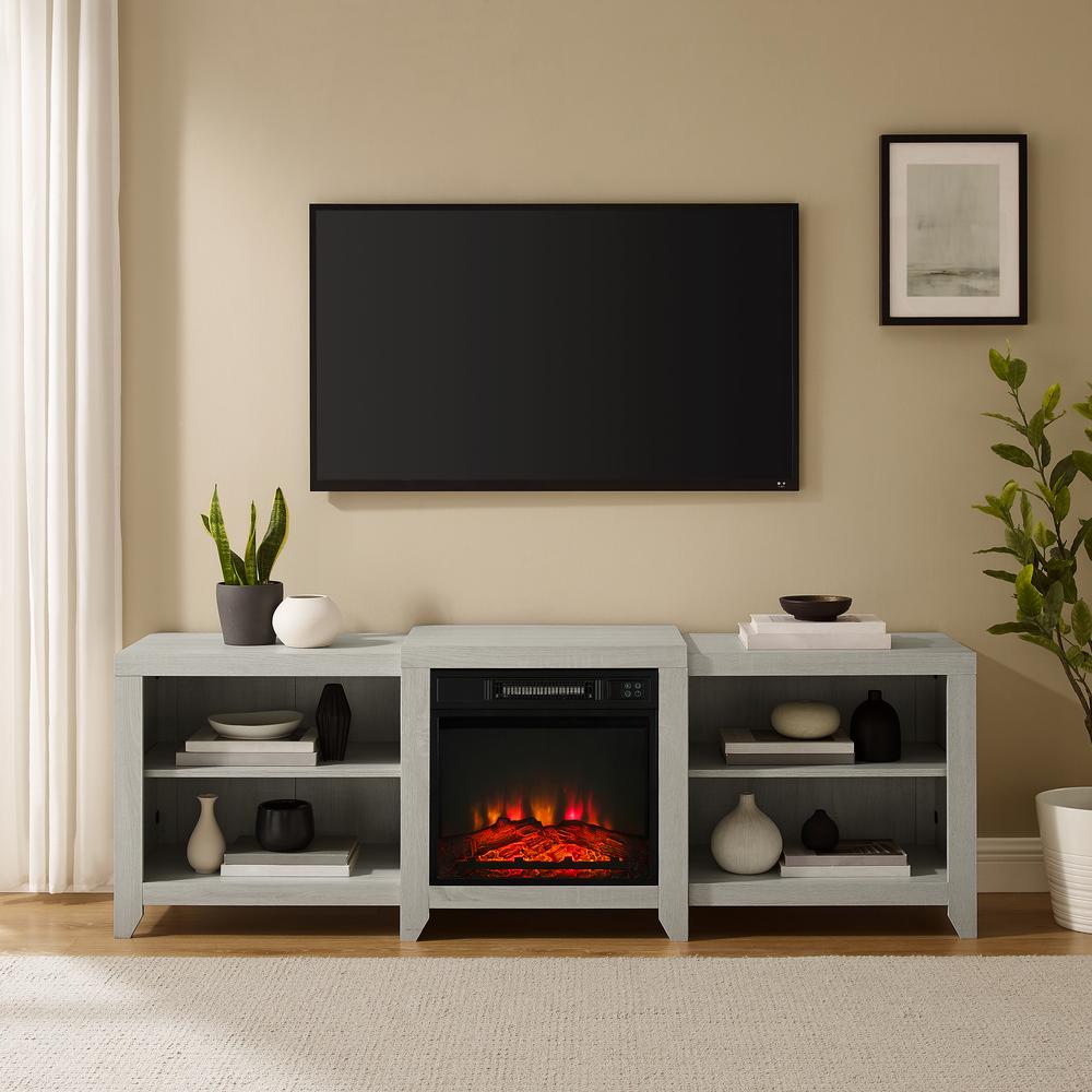 Ronin Low Profile Fireplace Tv Stand For 75+ Inch Tv. Picture 3