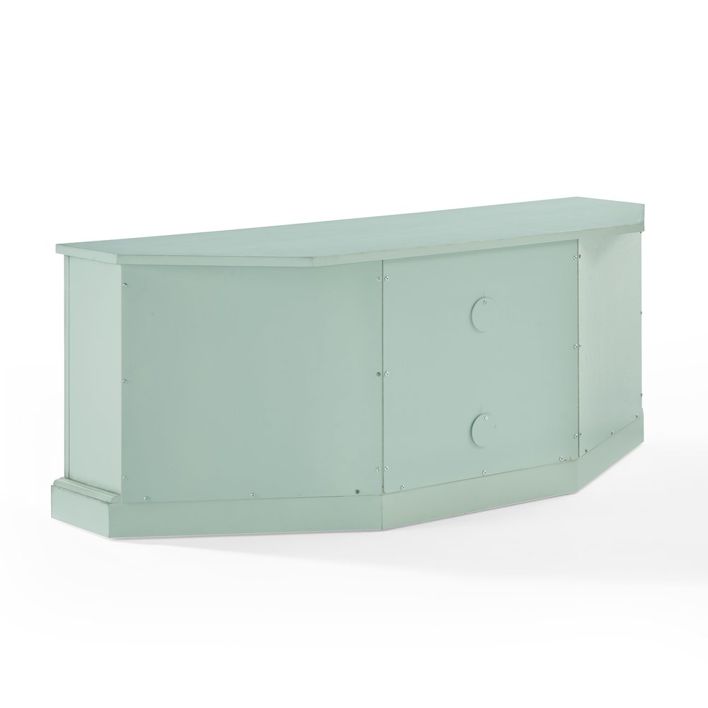 Holbrook Corner Fireplace Tv Stand For 65" Tv Distressed Seafoam Blue. Picture 4