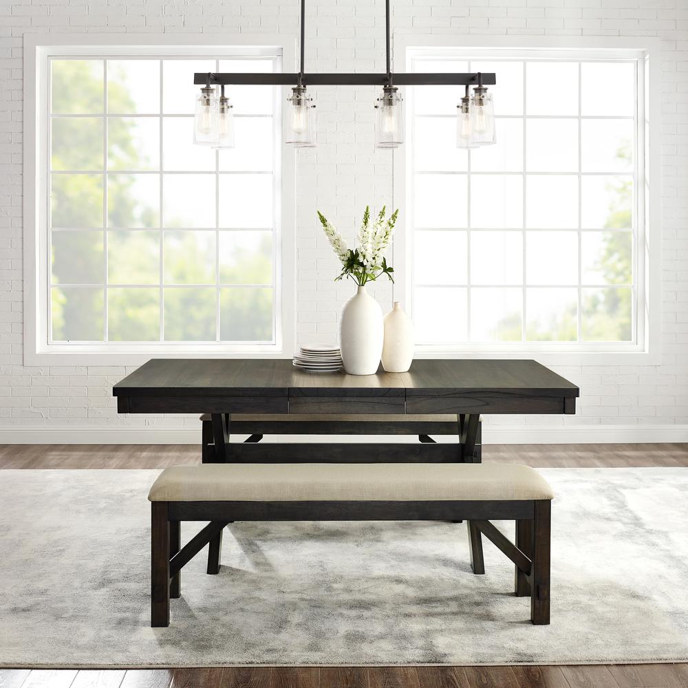 Hayden 3-Piece Dining Table Set For 6 - Table & 2 Benches. Picture 3