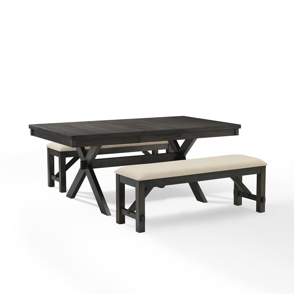 Hayden 3-Piece Dining Table Set For 6 - Table & 2 Benches. Picture 6