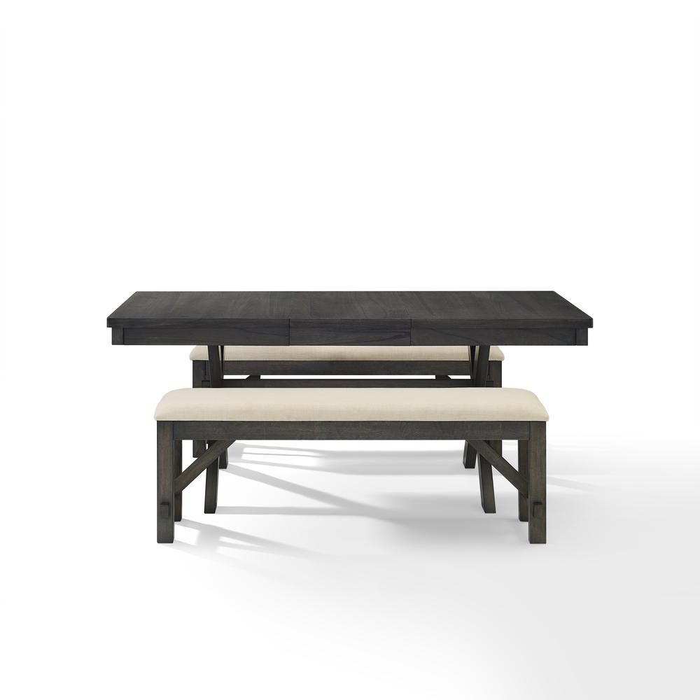 Hayden 3-Piece Dining Table Set For 6 - Table & 2 Benches. Picture 7