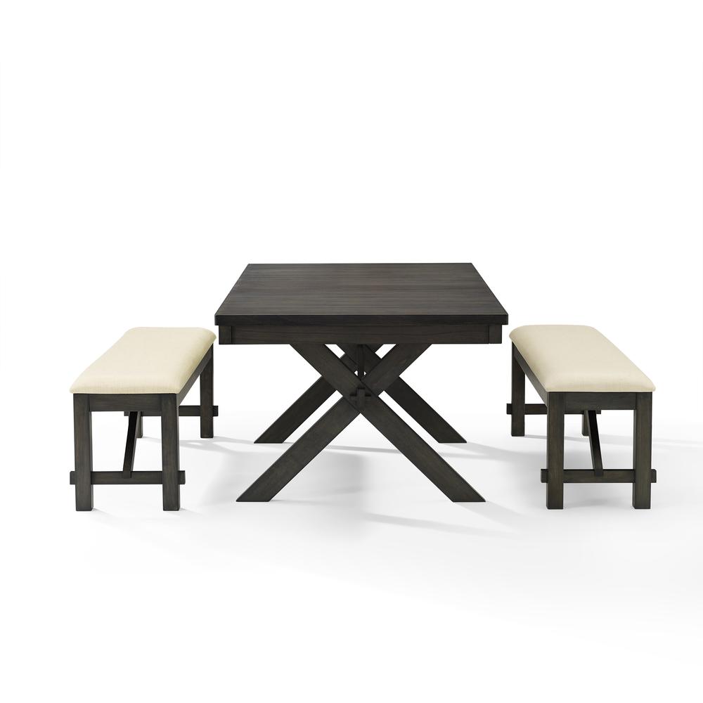 Hayden 3-Piece Dining Table Set For 6 - Table & 2 Benches. Picture 8