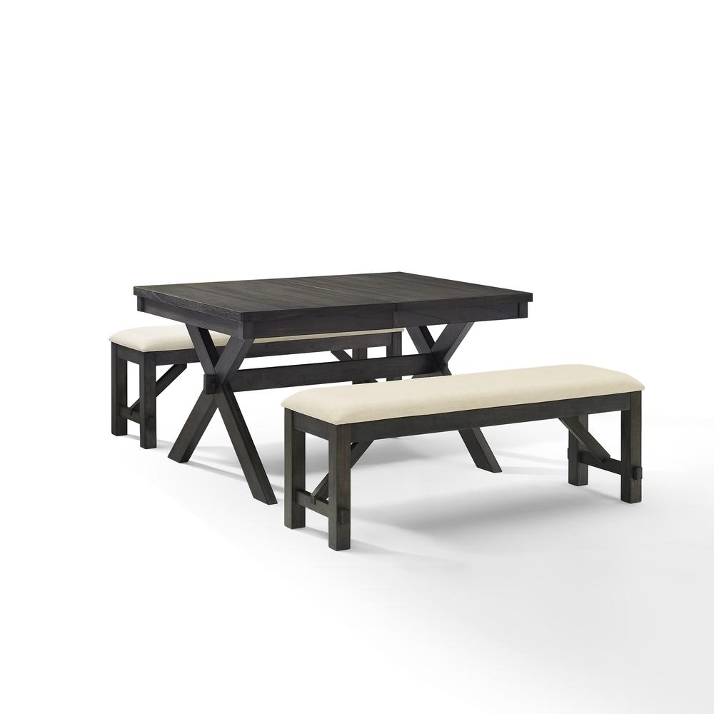 Hayden 3-Piece Dining Table Set For 6 - Table & 2 Benches. Picture 9