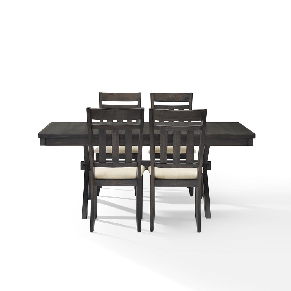 Hayden 5-Piece Dining Table Set For 4 - Table & 4 Slat Back Chairs. Picture 7