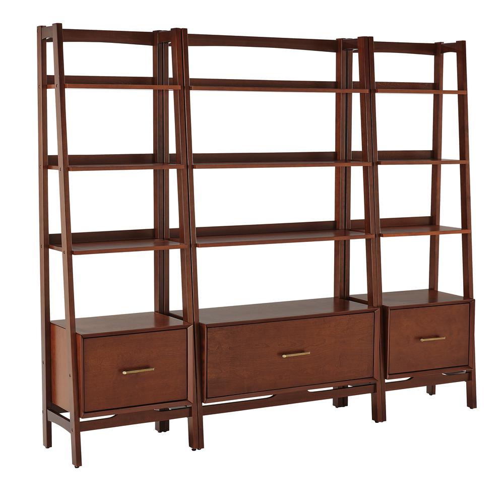 Landon 3-Piece Etagere Bookcase Set. Picture 1