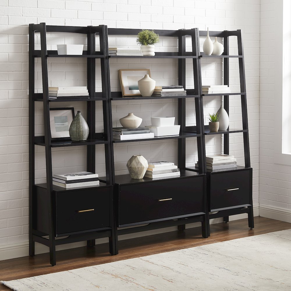 Landon 3-Piece Etagere Bookcase Set - Large Etagere & 2 Small Etageres. Picture 6