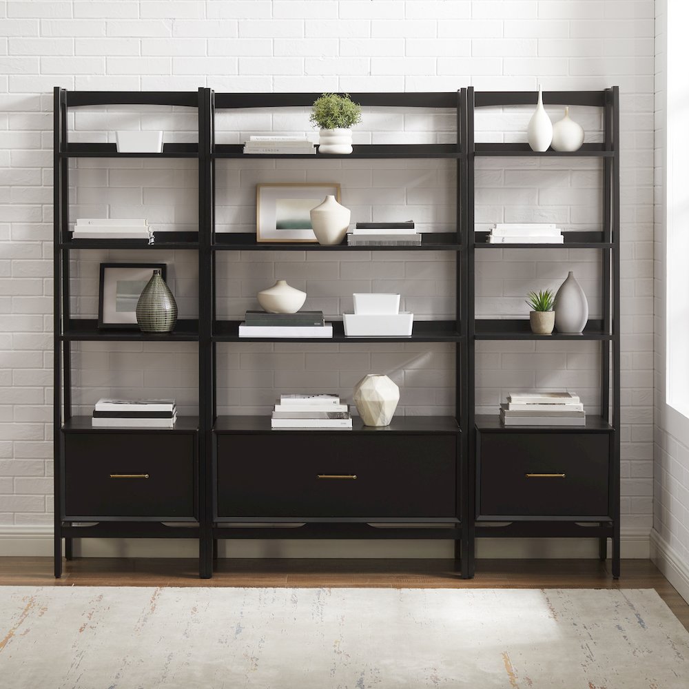 Landon 3-Piece Etagere Bookcase Set - Large Etagere & 2 Small Etageres. Picture 7