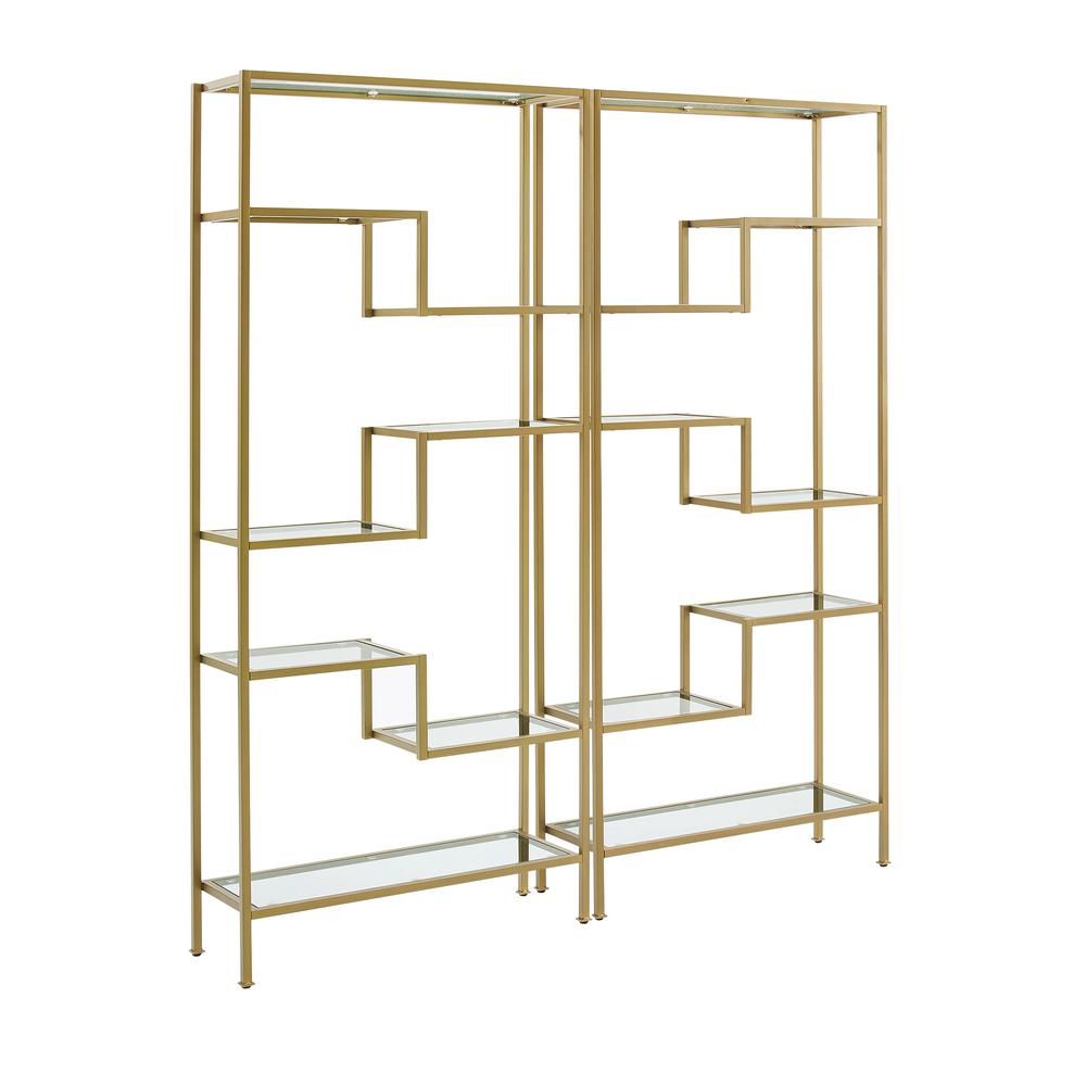 Sloane 2-Piece Etagere Bookcase Set - 2 Etageres. Picture 1