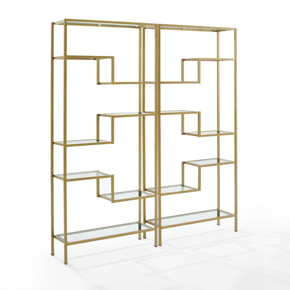 Sloane 2-Piece Etagere Bookcase Set - 2 Etageres. Picture 7