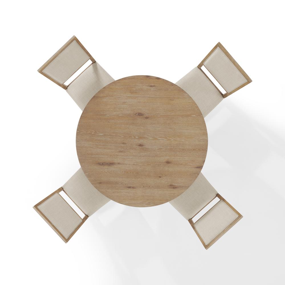 Joanna 5-Piece Round Dining Table Set For 4 - Round Table & 4 Back Chairs. Picture 8
