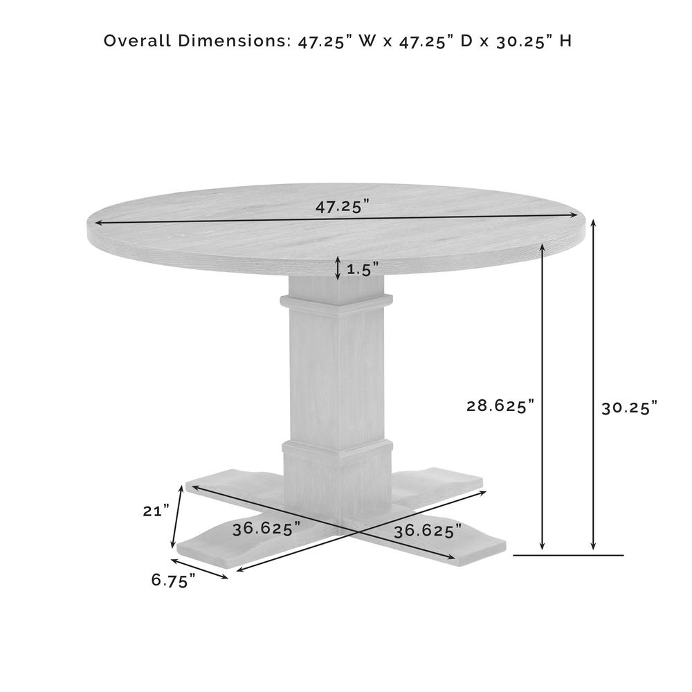 Joanna 5-Piece Round Dining Table Set For 4 - Round Table & 4 Back Chairs. Picture 10