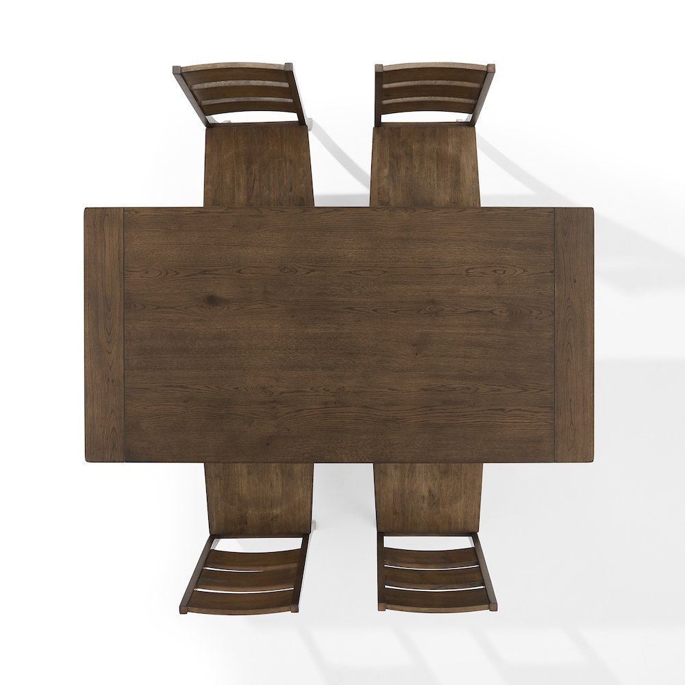 Joanna 5-Piece Dining Table Set For 4 - Table & 4 Ladder-Back Chairs. Picture 6
