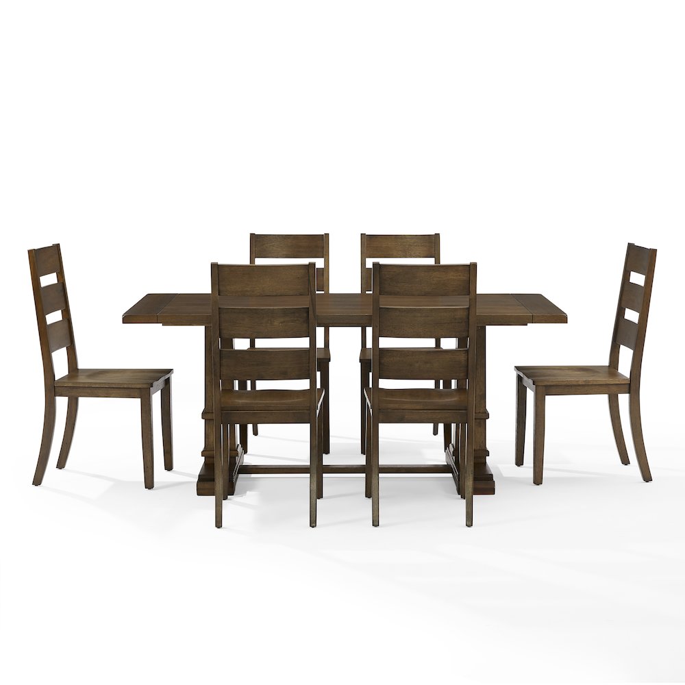 Joanna 7-Piece Dining Table Set For 6 - Table & 6 Ladder-Back Chairs. Picture 2