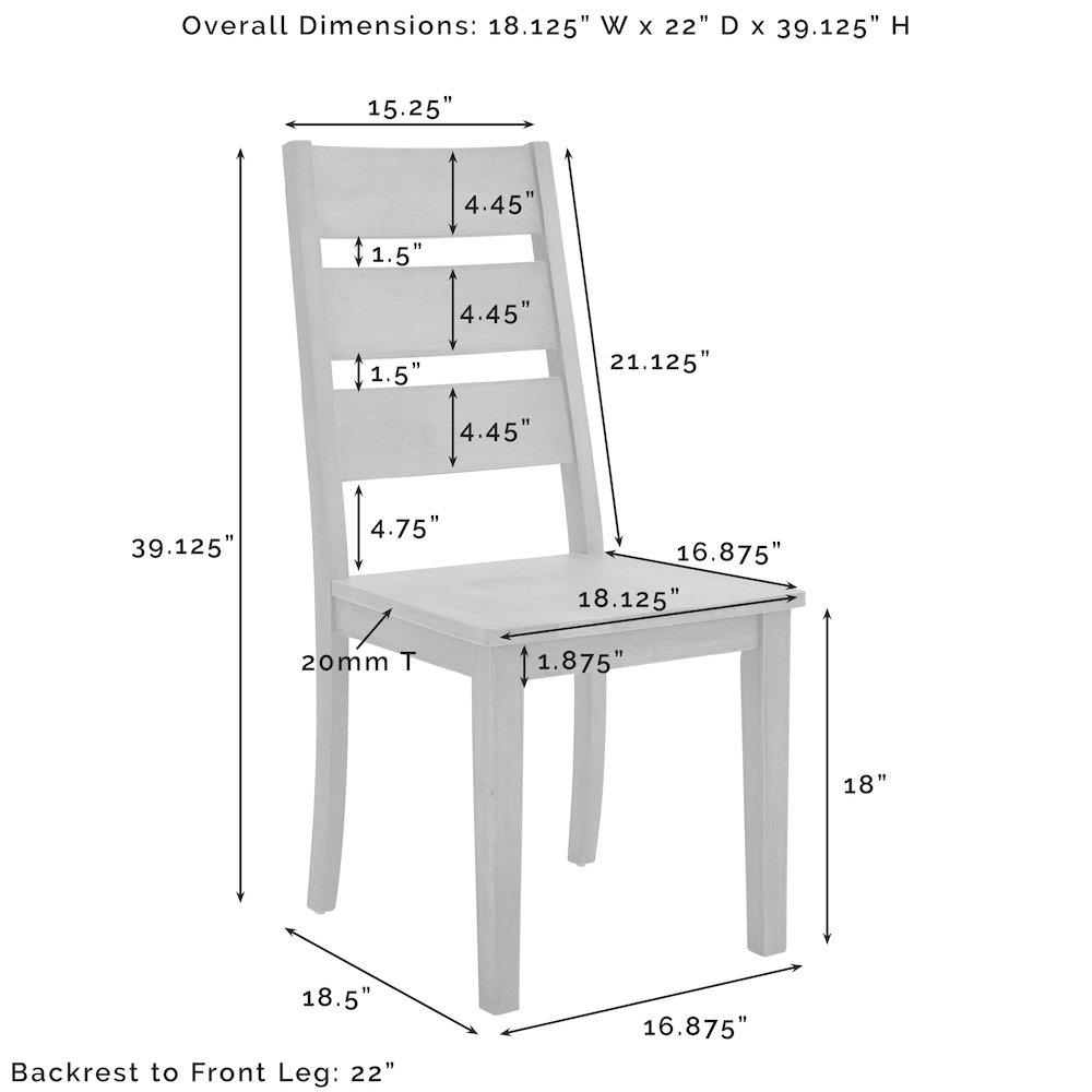 Joanna 7-Piece Dining Table Set For 6 - Table & 6 Ladder-Back Chairs. Picture 8